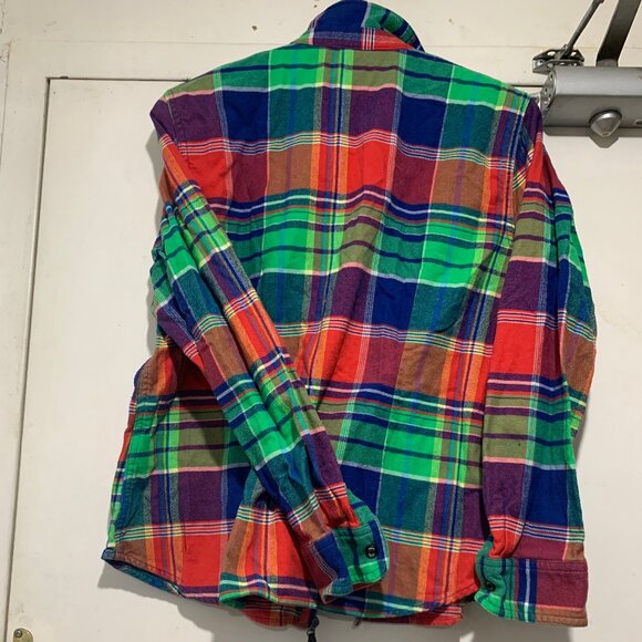 VINTAGE CHAPS SLIM FIT PLAID SHIRT JACKETS SIZE XL - Picture 2 of 7